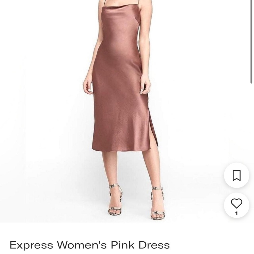 Express Women's Pink Satin Dress